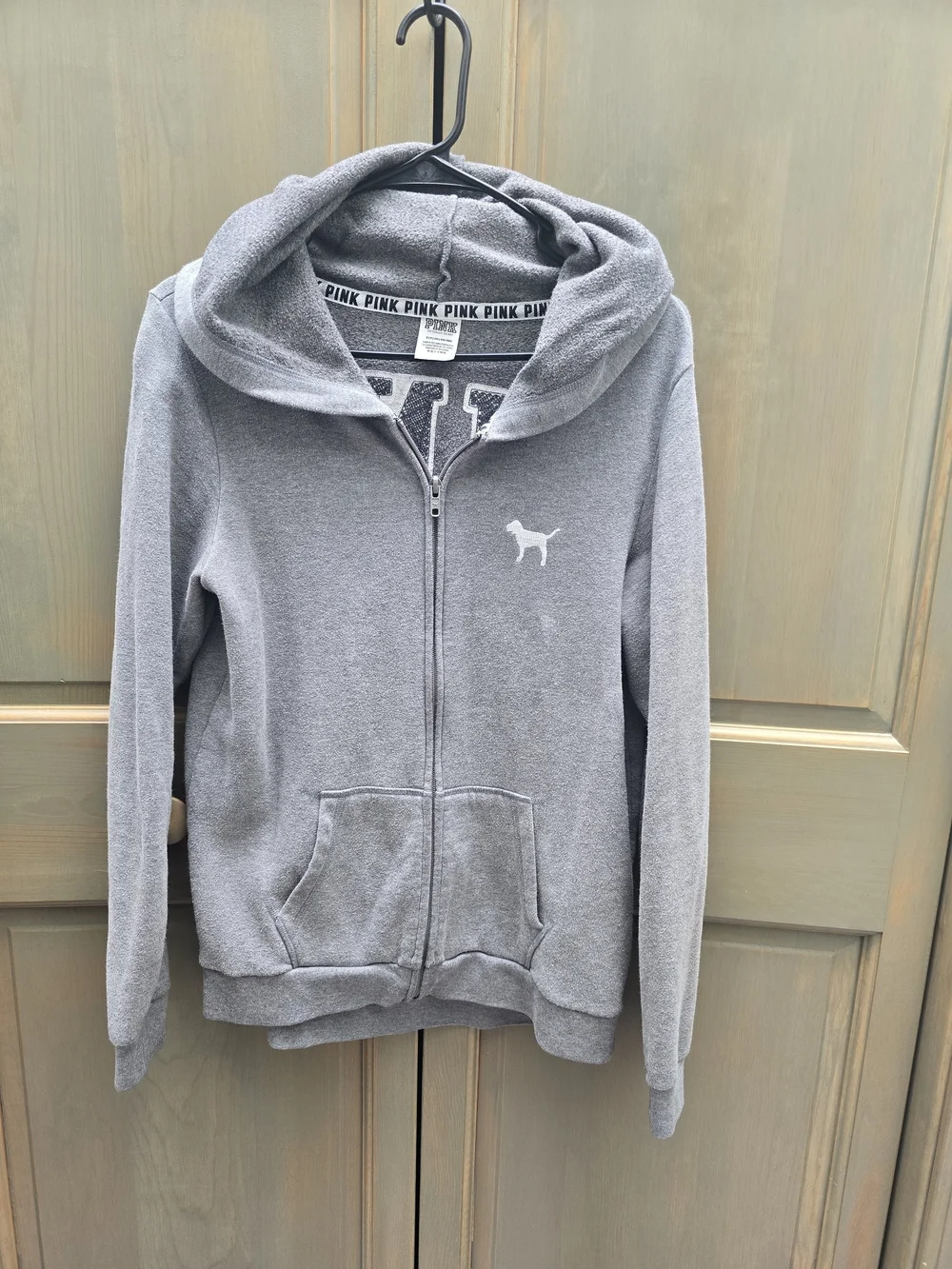 Victoria's Secret PINK Gray Zip-Up Hoodie - Picture 1 of 5